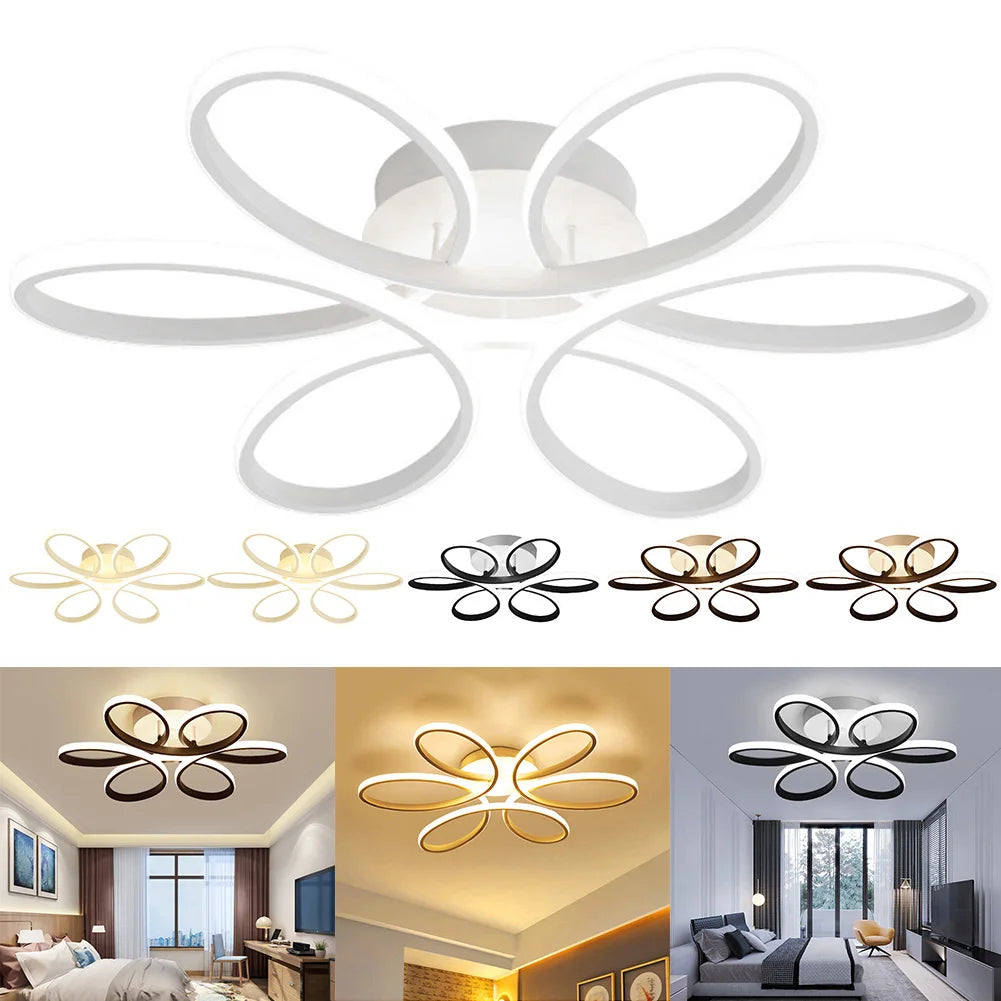 12W Three Colors Chandelier Led Ceiling Lights Modern Style 220V Lamp Three Colors Lamps Surface Installation AC Home-Appliance