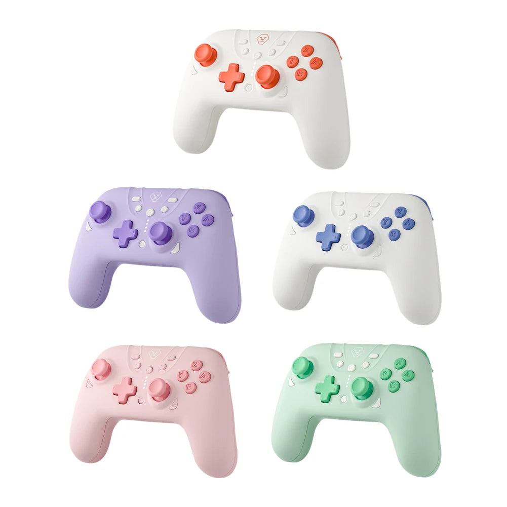 800mAh Wireless Gamepad Controller Bluetooth-compatible Game Handle Dual Button One Click Continuous Send DIY Gaming Accessories