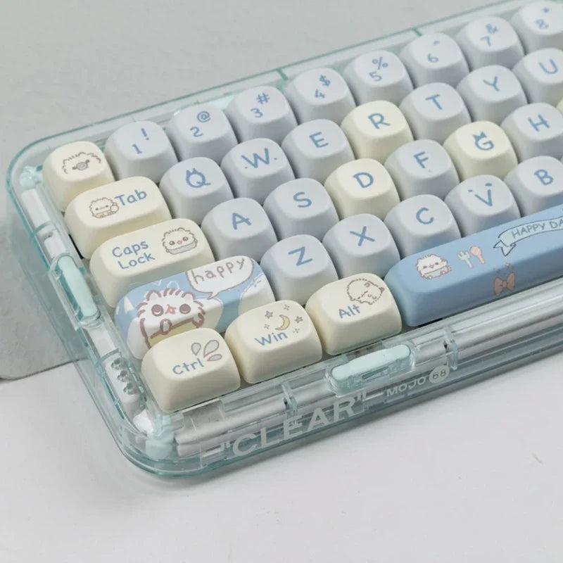 Meow MOA Height Key Cap MAC Cute Meow Square Thermal Sublimation Mechanical Keyboard Keycaps