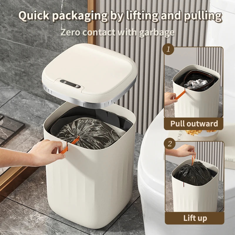 24L Smart Sensor Trash Can Bathroom Electronic Garbage Bucket Automatic Intelligent Sensor Dustbin For kitchen Toilet Wastebaske