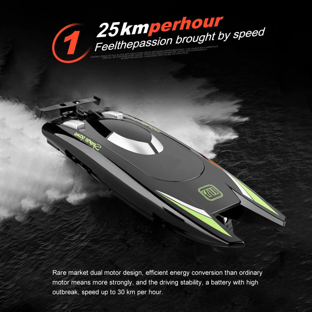 805 25km/h Dual Motor RC Boat High-Speed Remote Control Racing Ship Water Speed Boat Water Game Speedboat Kids Toys Gifts